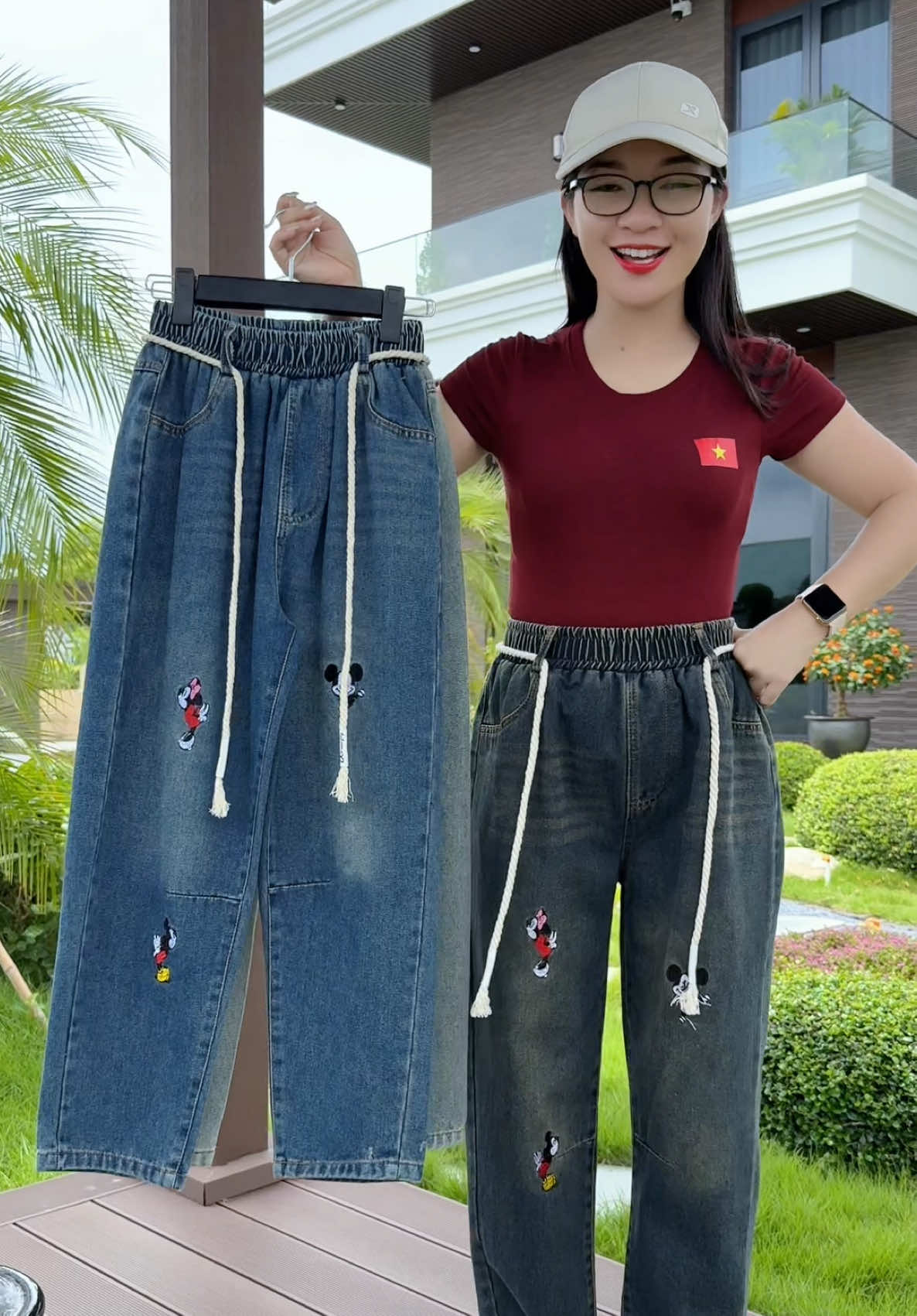 Quần jean baggy mềm mát có size to chị em nào mặc lên cũng đẹp #lanlan93 #viralvideo #tiktok #quanjeanbaggy #thoitrang 
