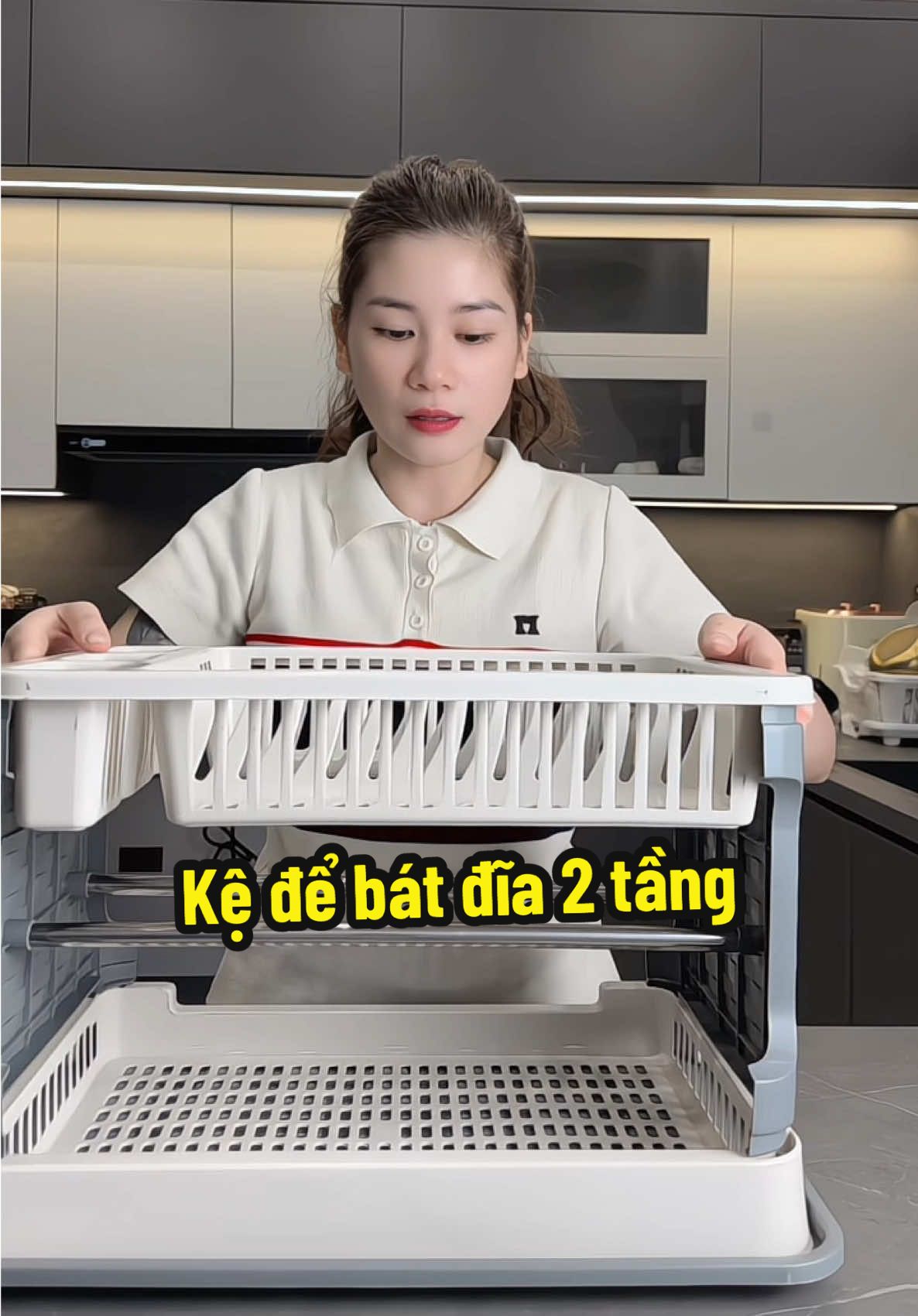 Kệ để bát đĩa 2 tầng nhựa chắc chắn #kedebatdia #kedebatdia2tang 
