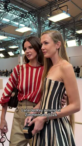 Sister love 👯‍♀️ @Lana Del Rey and her sister Caroline Grant arriving at the @ZIMMERMANN show in Paris!#DazedFashionTV #LanaDelRey #PFW #Zimmermann   