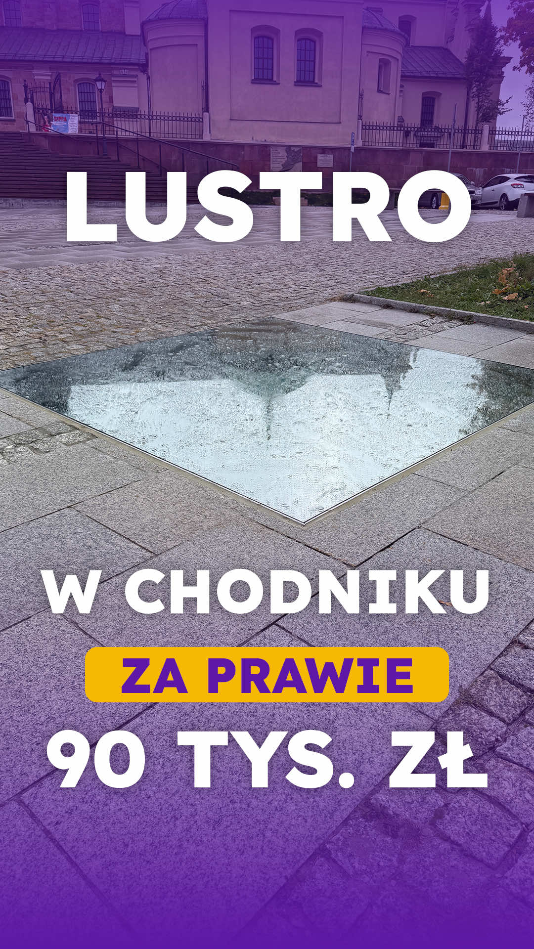 Lustro w chodniku za 90 tysięcy złotych #lustro #sztuka #artysta #dc #viral 