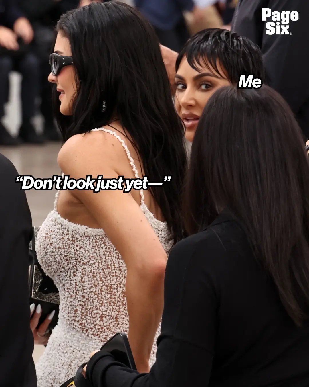 I won’t even let you finish your sentence... ☠️ Kylie Jenner and Kim Kardashian spotted at the Maison Margiela SS 2026 fashion show in Paris 🖤 📸: Getty