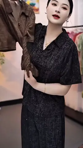 Đồ bộ sơ mi quần ống rộng vừa đẹp vừa sang cho quý cô trung niên 