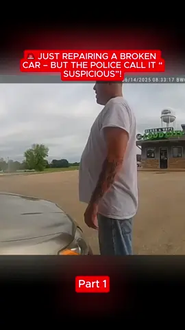 👮‍♂️ ROADSIDE CAR REPAIRS AND A SUSPICIOUS LOOK FROM THE POLICE #911 #bodycam #foryou #cop #police 