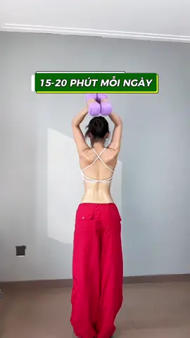 4 bài tập nâng tạ giúp chị em có sức khỏe tốt và vóc dáng chuẩn hơn ngay tại nhà #eothondangdep #tapluyenmoingay #giammo #tapgymtainha #cogangmoingay💪 