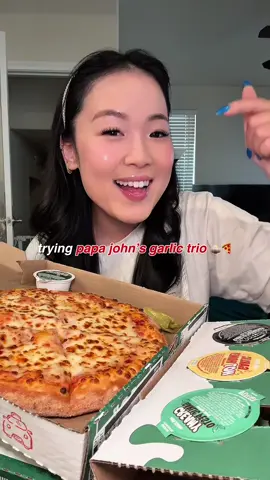 garlic anything >>> @Papa Johns #papajohns #papajohnspizza #pizzamukbang #garlicsauce #papajohnsmukbang  