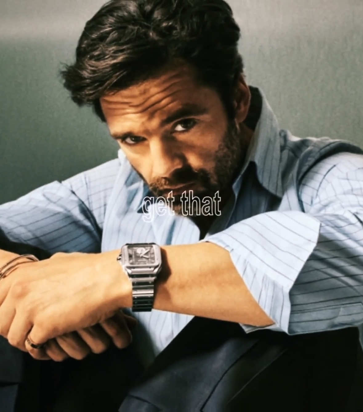 thanks @Cartier but ain't nobody was looking at the watch🤭🫳🏻 #sebastianstan #sebastianstanedit #buckybarnesedit #fypedit #marveledit keywords seb sebastian stan edit cartier photoshoot 