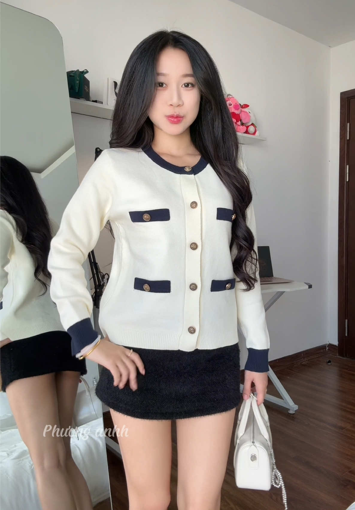+1 áo tiểu thư cho mỹ lệ #htique #aolentieuthu #aotieuthu #review #cardigan 