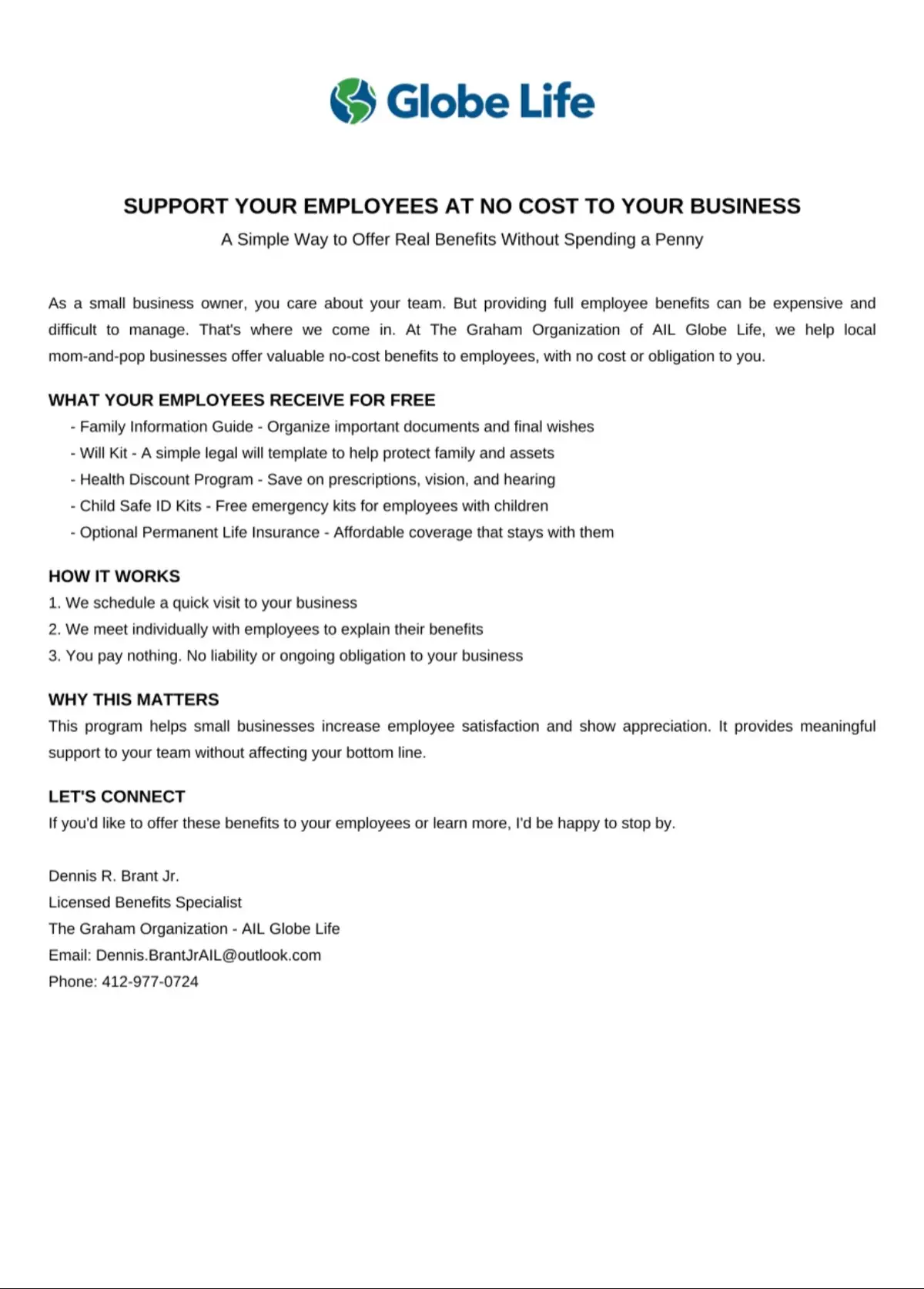 Whether it is in person or virtual we can help your business give more benefits to your employees without you paying one cent more!