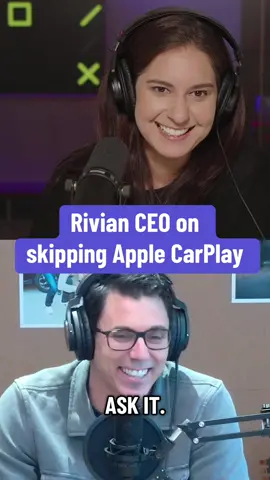 Decoder guest host Joanna Stern asked Rivian CEO RJ Scaringe about the company’s decision to build its own in-car software instead of rely on Apple CarPlay. Here’s what he had to say. #rivian #cars #evs #carplay #apple  