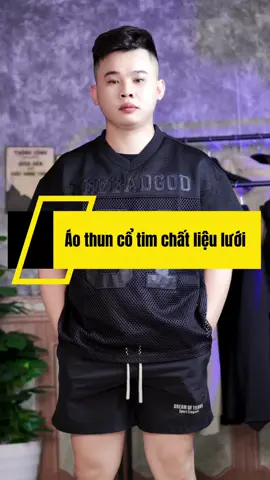 Áo thun cổ tim nam nữ, chất liệu lưới #ngocriviuu #review #aothun #thebadgod #goclamdep 
