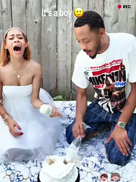 Gender reveal disappointing #tiktok #genderreveal #boyorgirl #reaction #fyp 
