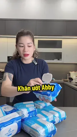 1 thùng 10 gói khăn ướt Abby an toàn nhẹ dịu cho da #khanuot #khanuotkhongmui #abby 