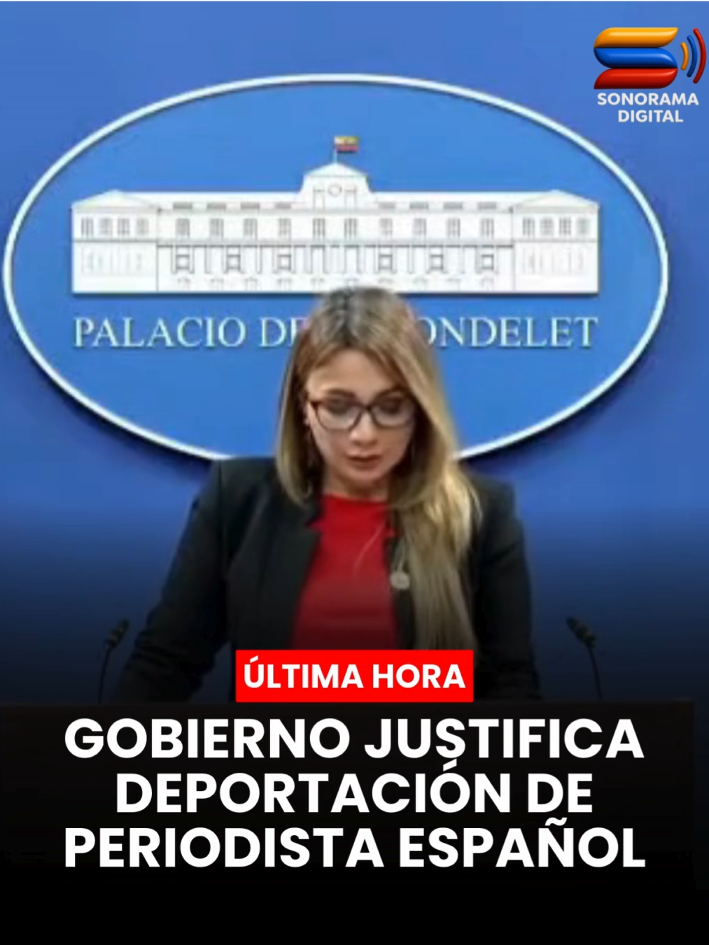 JARAMILLO JUSTIFICA DEPORTACIÓN DE PERIODISTA ESPAÑOL POR SUPUESTA AMENAZA A LA SEGURIDAD NACIONAL La vocera del Gobierno, #CarolinaJaramillo, señaló que la deportación del periodista español #LautaroBernat, quien se encontraba cubriendo las movilizaciones indígenas, se sustentó en informes reservados que lo catalogan como una amenaza a la seguridad nacional. Aseguró que el procedimiento se ejecutó conforme a la ley y con base en información remitida por las autoridades competentes. #SonoramaNoticias