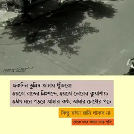 একদিন তুমিও আমায় খুঁজবে! হয়তো রাতের নিঃশব্দে, হয়তো ভোরের কুয়াশায়। হঠাৎ মনে পড়বে আমার কণ্ঠ, আমার চোখের গল্প, যে হাসি একসময় তোমার ছিল, এখন কেবল স্মৃতি। কিন্তু তখন আমি থাকব না। থাকবে শুধু আমার অনুপস্থিতির ভার, ফাঁকা ঘরে ধুলো জমা চিঠি, অপ্রেরিত স্বপ্ন, আর কিছু অচেনা গন্ধ। তুমি ডাকবে, আর প্রতিধ্বনি ফিরবে একা, আমি থাকব দূরের অচেনা নক্ষত্রে। শুধু আলো যাবে তোমার কাছে, আমি নয়। ০৬ অক্টোবর || স্মৃতির সারথি #shuvra #foryoupage #saimuzzamanshuvo #reels #quotes 