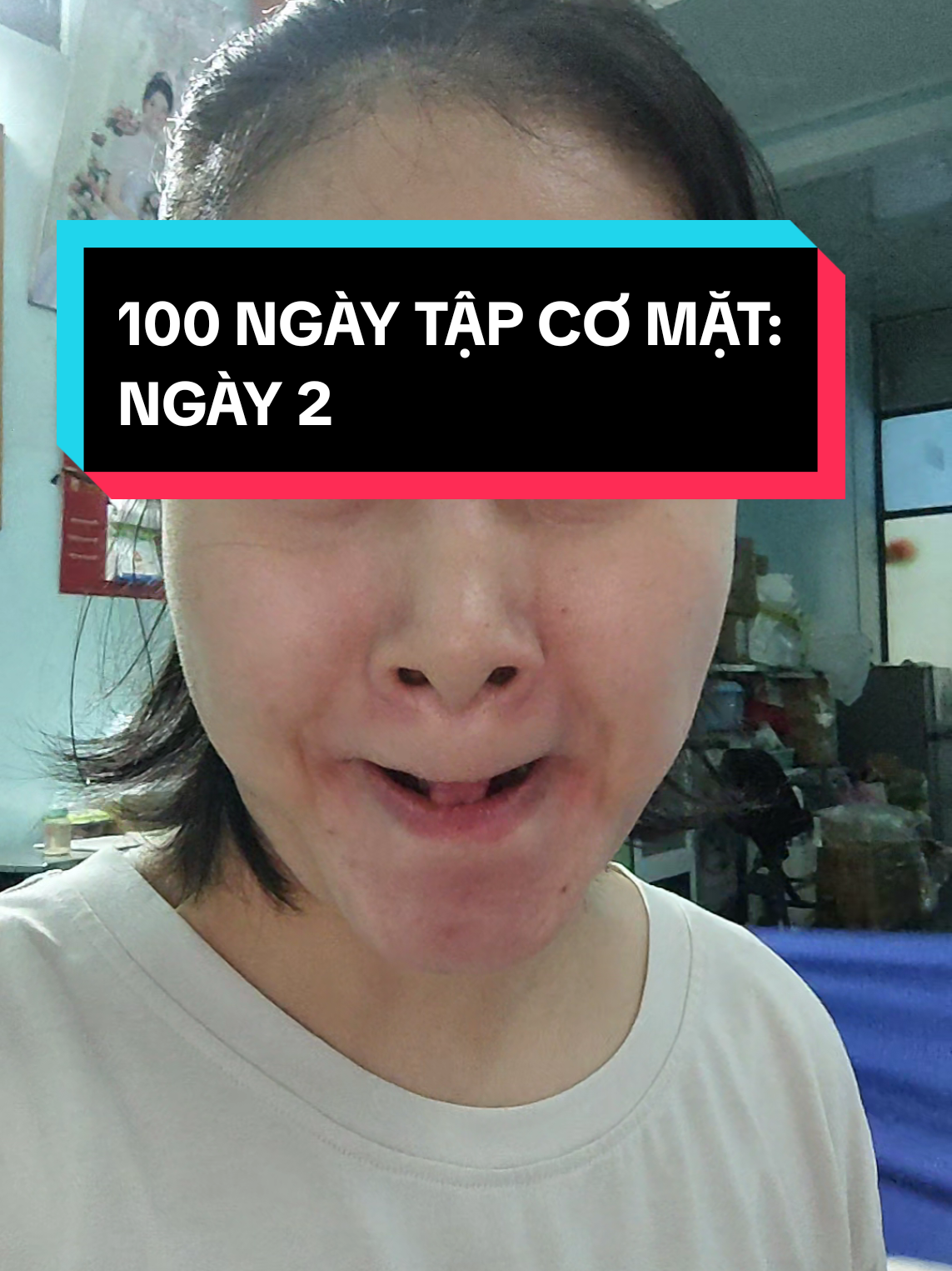 100 Ngày tập cơ mặt, ngày 2 #xuhuong #LearnOnTikTok #yogamat #yogaface #trending 