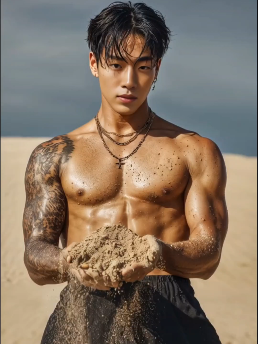 Human x Sand Transformation Fusion Morph #fusion #ai #livewallpaper #aiart #transform 