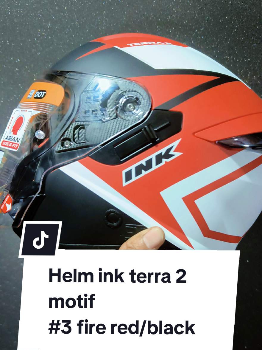 Helm INK Terra 2 motif Kombinasi sempurna antara kenyamanan dan keamanan. Dilengkapi double visor dan sudah standar SNI/DOT. #helmink #helminkterra2 #helmoriginal #helmmotor #doublevisor 