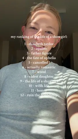 this was so hard #taylorswift #thelifeofashowgirl #ranking #tloasg #fy 
