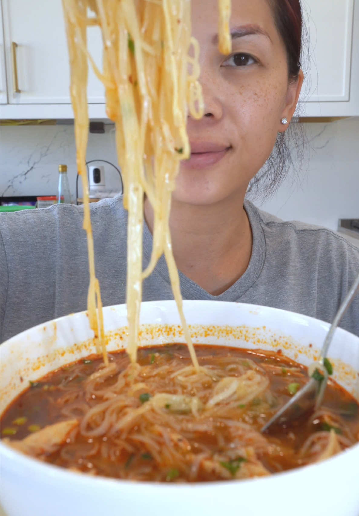 CHICKEN PHO PHO SPICES 2 star anise 1 cinnamon sticks 1 cardamom pod 1/2 tsp cloves 1 TBSP fennel seeds 1 TBSP coriander seeds 1 yellow onion, peeled 1 knob ginger, peeled 1 (left over) rotisserie chicken 4-5 quart water 2 rock sugar (about the size of a golf ball each) 1 TBSP salt (more or less depending on preference) 2 TBSP fish sauce FOR SERVING Pho noodles Chopped scallion Chopped cilantro Thinly sliced onions Black pepper Sriracha Hoisin sauce Chili oil INSTRUCTIONS 	1.	Shred off all the chicken/ meat off your rotisserie chicken and set the chicken aside.  2. Toast all of your spices listed under PHO SPICE. Toast on a dry skillet. You can use the pre made pho spice kit or create your own pho spice. Add your spice into a spice bag or cheesecloth and tie it tightly. 3. In the same skillet, toast your onions and ginger until it gets charred 4. Now toss everything into a pot: chicken carcass + skin, charred onion and ginger, rock sugar, chicken drippings and 4-5 quarts water. Bring this to a boil and simmer for at least 30 minutes but no longer than 2 hours. If you plan to simmer for more than 30 mins, remove your spice bag. 5. Once you are done simmering, remove everything inside: bones, onion, ginger, etc.  6. Season broth to preference using: chicken bouillon, fish sauce, salt sugar and/ or MSG. 7. Now you have yo assemble a bowl of pho using: pho noodles, shredded chicken, chopped scallion, chopped cilantro, thinly sliced onions, black pepper, sriracha, hoisin sauce, chili oil and any other condiments you prefer.