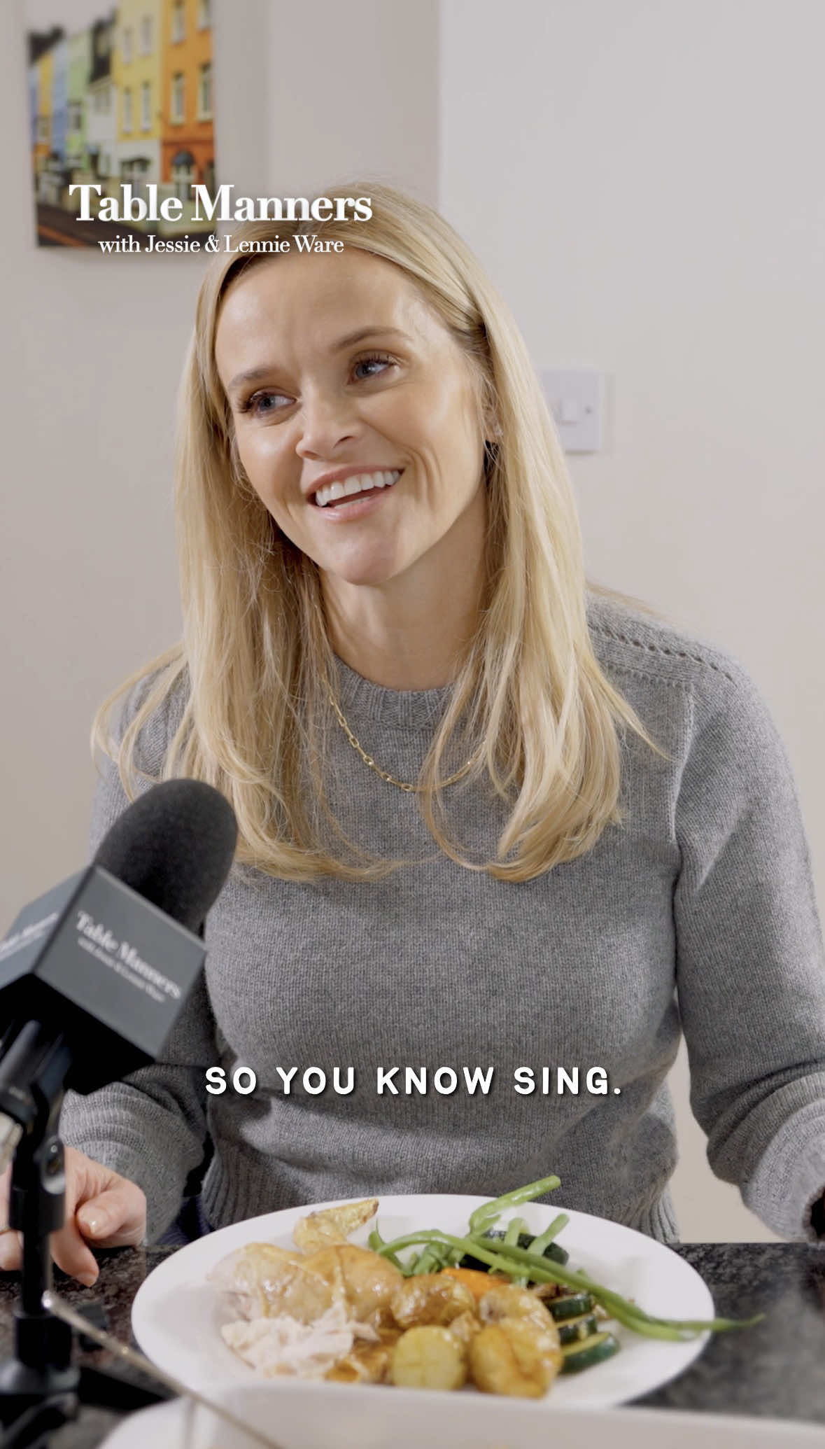 Reese said it best - whenever you feel overwhelmed, remember there’s a pig out there with 34 children! You can watch our full episode with Reese on our YouTube via the link in our bio.  #TableManners #ReeseWitherspoon #Podcast #Sing #Movie @Reese Witherspoon 