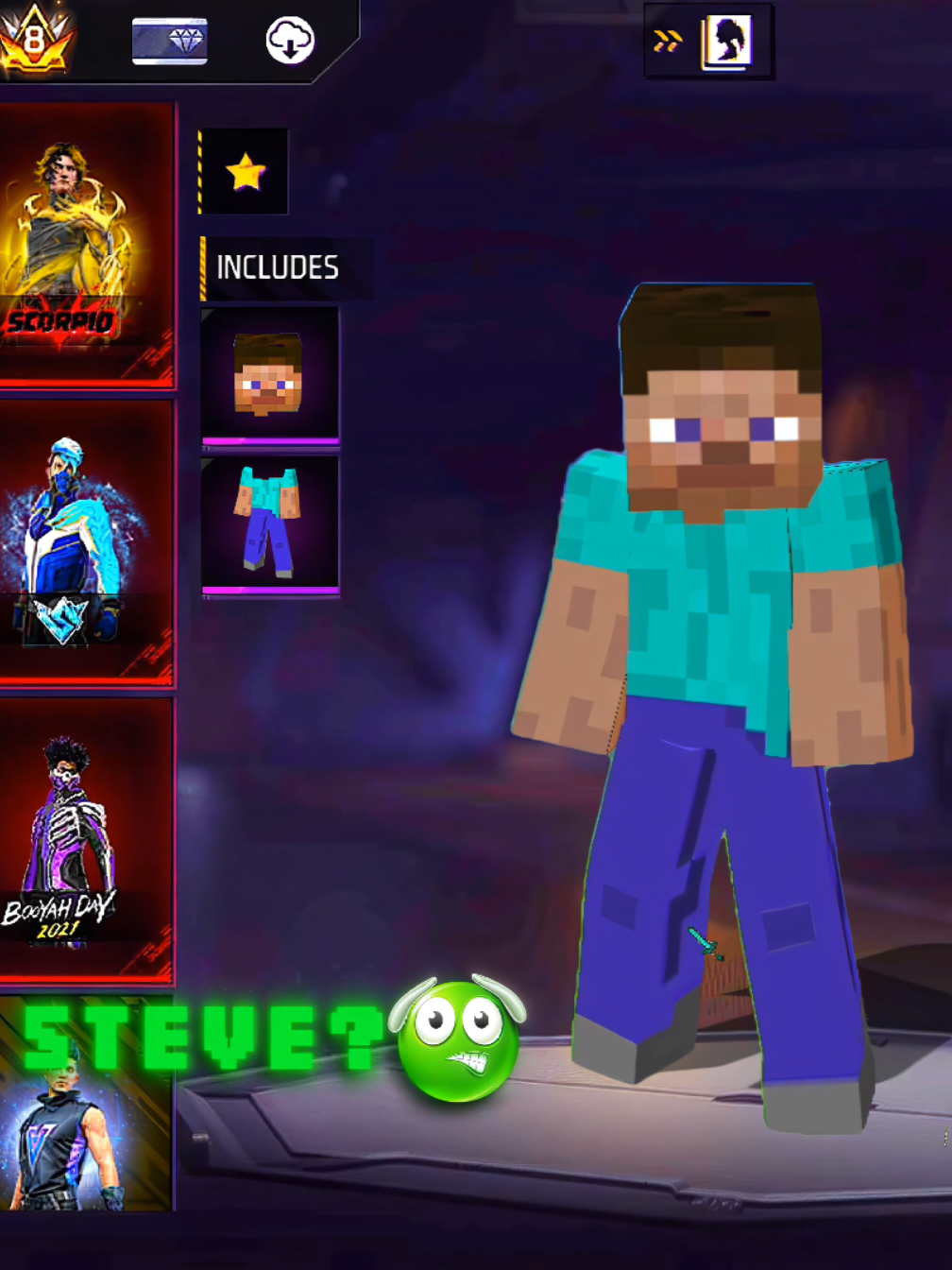 Omg 😱 Freefire x Minecraft ?? 😨💀 #itx_moizop #foryou #fyp #freefire #فری_فایر 