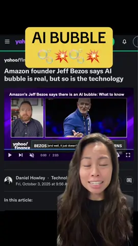 When will the AI BUBBLE pop?? What’s your take on this? I personally  agree I’m the market is overhyped and hope things will settle down so we can have more pragmatic discussions about what’s working vs not working well. But the tech itself will continue to have big implications. #ai #artificialintelligence #techtok #finance #sabrinaramonov 