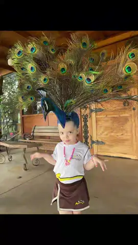 E minha filha que pediu um Pavão no dia do Cabelo Maluco  #viral #cabelomaluco #fazenda #vidanocampo #escola 