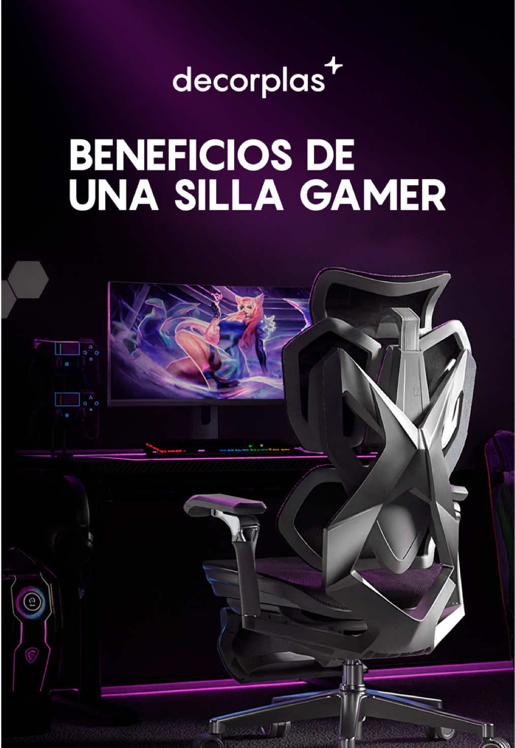 ¿Horas jugando o trabajando? No importa el reto, tu cuerpo necesita comodidad. 💺 Sillas gamer ergonómicas con ✅ Soporte lumbar ✅ Diseño ajustable ✅ Estilo profesional y gamer 🔥 Rinde al máximo en tus partidas 🎮 y mantén el enfoque en tu trabajo 💻 ✨ Porque la postura también juega un papel clave. #Decorplas #SillaGamer #trabajo #ergonomia #comodidad 