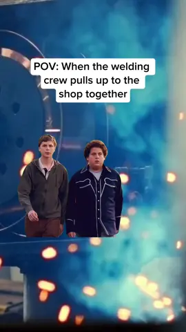 POV: the welding crew pulls up to the shop together 💪 #weldingcareernow #welding #weldernation #bluecollar #relatable 