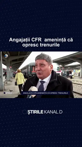 Din noiembrie s-ar putea să nu mai circule niciun tren, amenință sindicaliștii CFR. 🔵 Se pare că nu mai sunt bani pentru a plăti salariile mecanicilor, controlorilor și tuturor celorlalți angajați ai căii ferate. 🔵 Ministrul Transporturilor spune că va lua toate măsurile ca trenurile să circule fără probleme. #stirilekanald #kanaldromania #angajati #cfr #ministrultransporturilor 