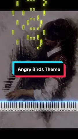 Angry Birds Theme - Cover by AngryBird01 (Hard Piano Tutorial🎹🎹) #piano #fyp #tutorial #viral 