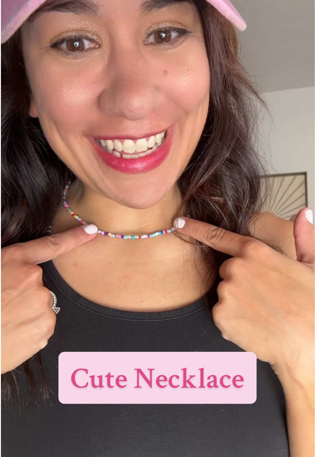 Cutest necklace from the TikTok shop!! #cutenecklace #chokernecklace #fashiontiktok #jewelry #colorfuljewelry 