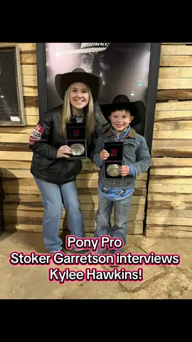 Pony Pro Stoker Garretson interviews Kylee Hawkins! Great job Stoker!#performanceponycompany #ponypro2025 #fypシ 