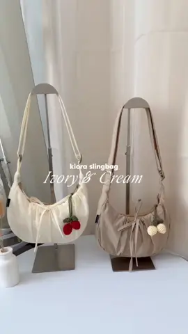 Rekomendasi slingbag neutral colors, cek keranjang kuning sekarang😍✨👆🏻 #mel #TasWanita #TasSelempang #KioraSlingbag #SevineID 