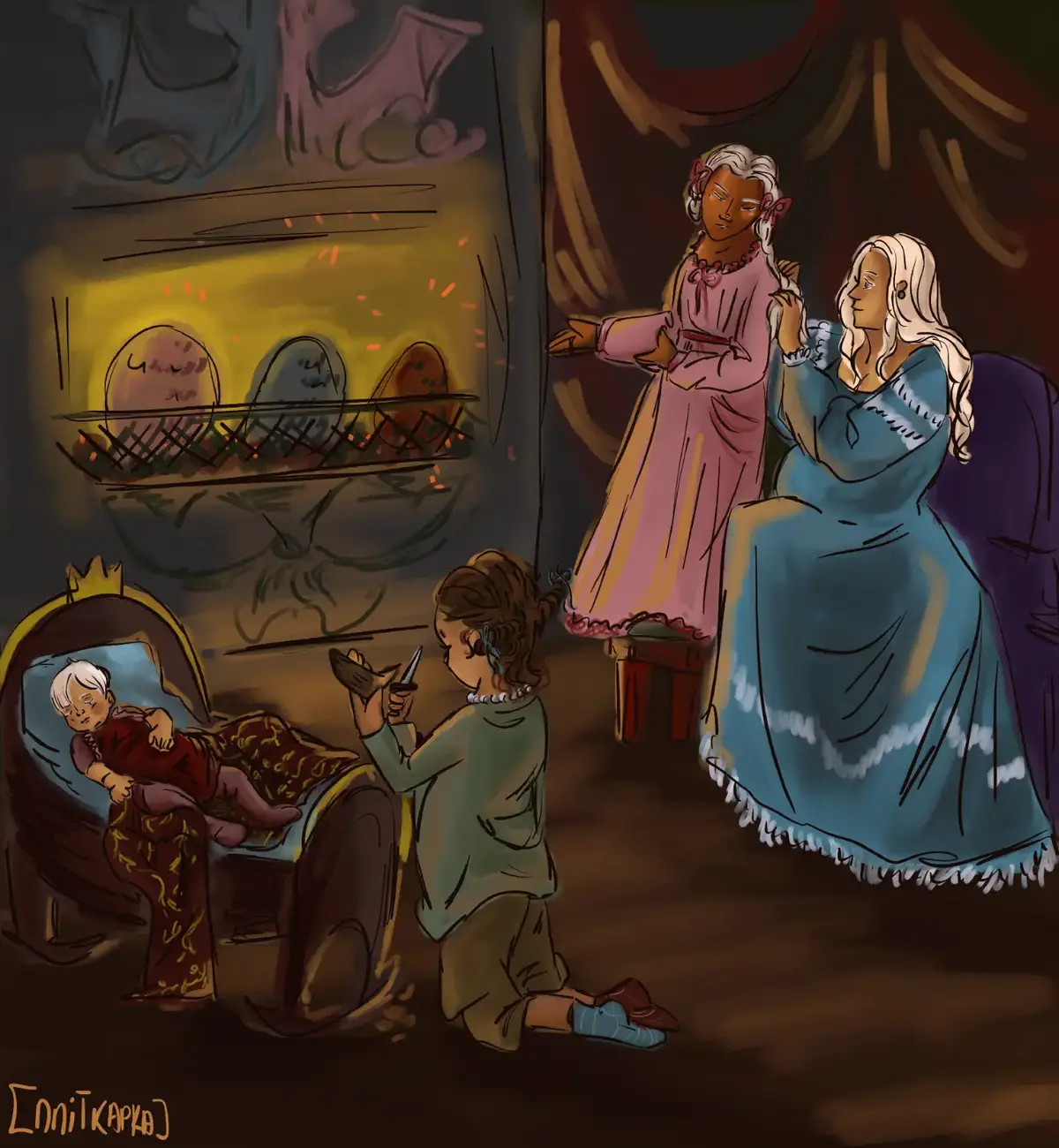 #asoiaf #art #rhaenyratargaryen #daemontargaryen #houseofthedragon 