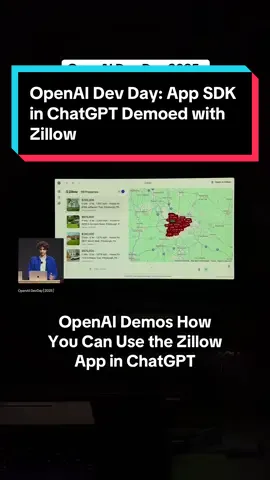 Sam Altman just unveiled App SDK in ChatGPT at OpenAI’s Dev Day. At the event, they demoed how the Zillow app has been integrated as well as more partners like Canva, Spotify, Coursera, and more which will be available in ChatGPT today. #openaidevday #openai #zillow #chatgpt #gpt5 
