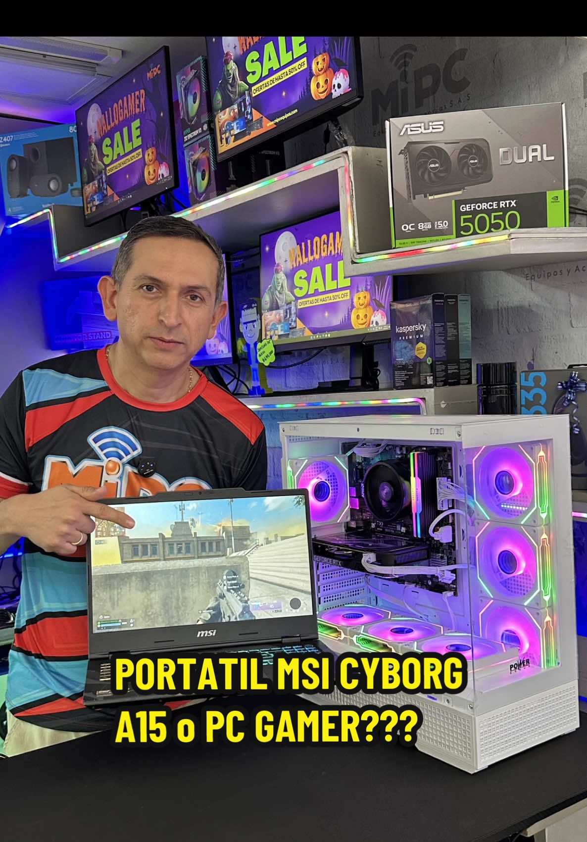 💥 Estilo gamer poderoso (para redes de tecnología o gamers): El MSI Cyborg A15 combina potencia, velocidad y diseño futurista 💻🔥 Prepárate para dominar cada partida con su procesador AMD Ryzen y gráfica RTX que llevan tu juego a otro nivel. 💸 $6’650.000 📱Escríbenos para más información 301-392-2368  #MSICyborgA15 #GamingPower #LaptopGaming #mipcgamer  #portatilGamer @MSI Latino 