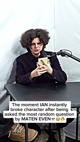IAN broke character straight away after MATEN EVENS asked the most random question ever  #matenevenclips #ian #youtube #podcasts #fyp 