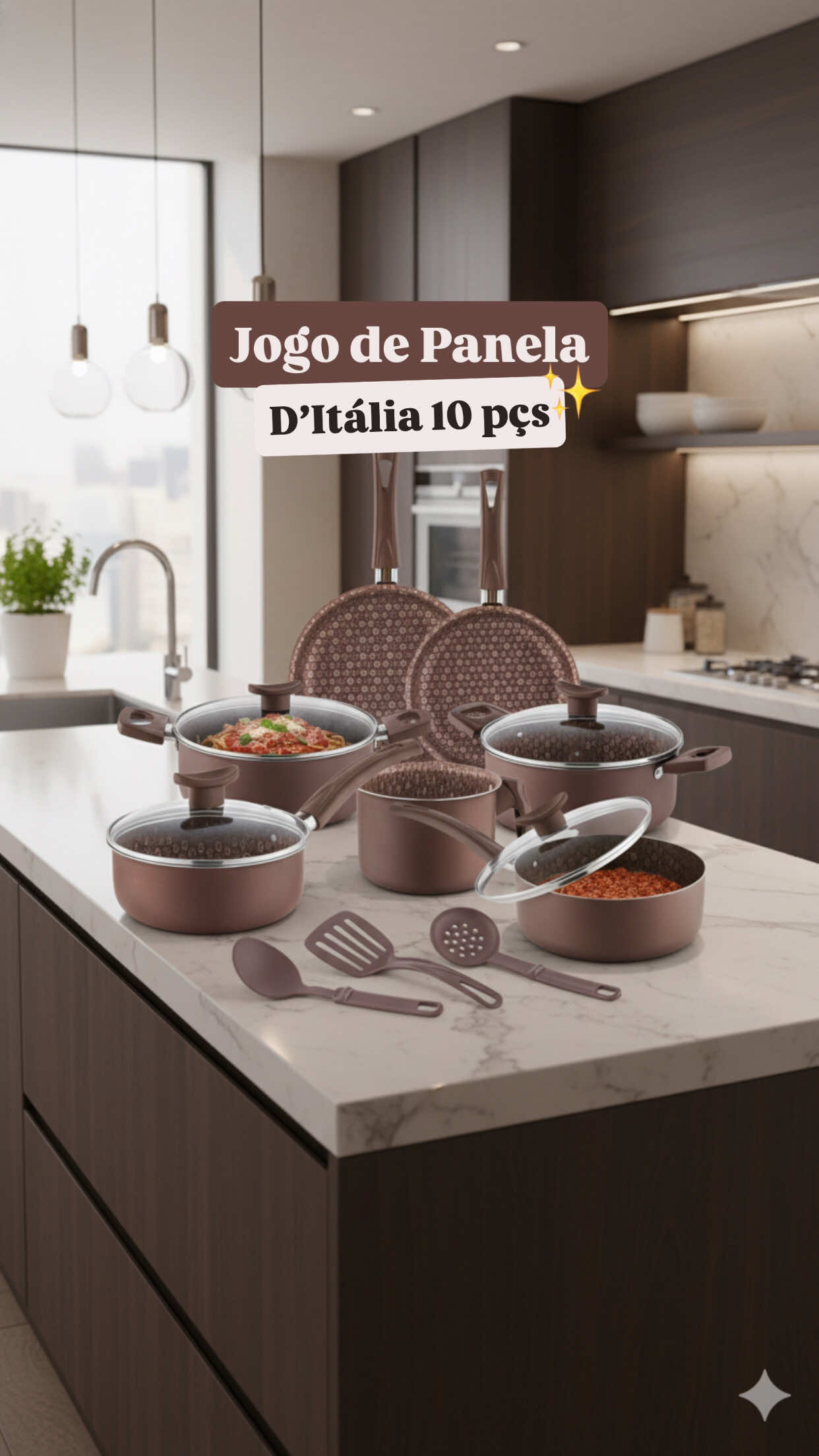 O jogo de panelas de cerâmica D’Italia transforma qualquer receita em uma experiência de chef. 🍝✨ Confira no link da bio e garanta o seu!  . #jogodepanelas #enxovaldecozinha #panelas #enxovaldecasa #comprinhasparaolar 