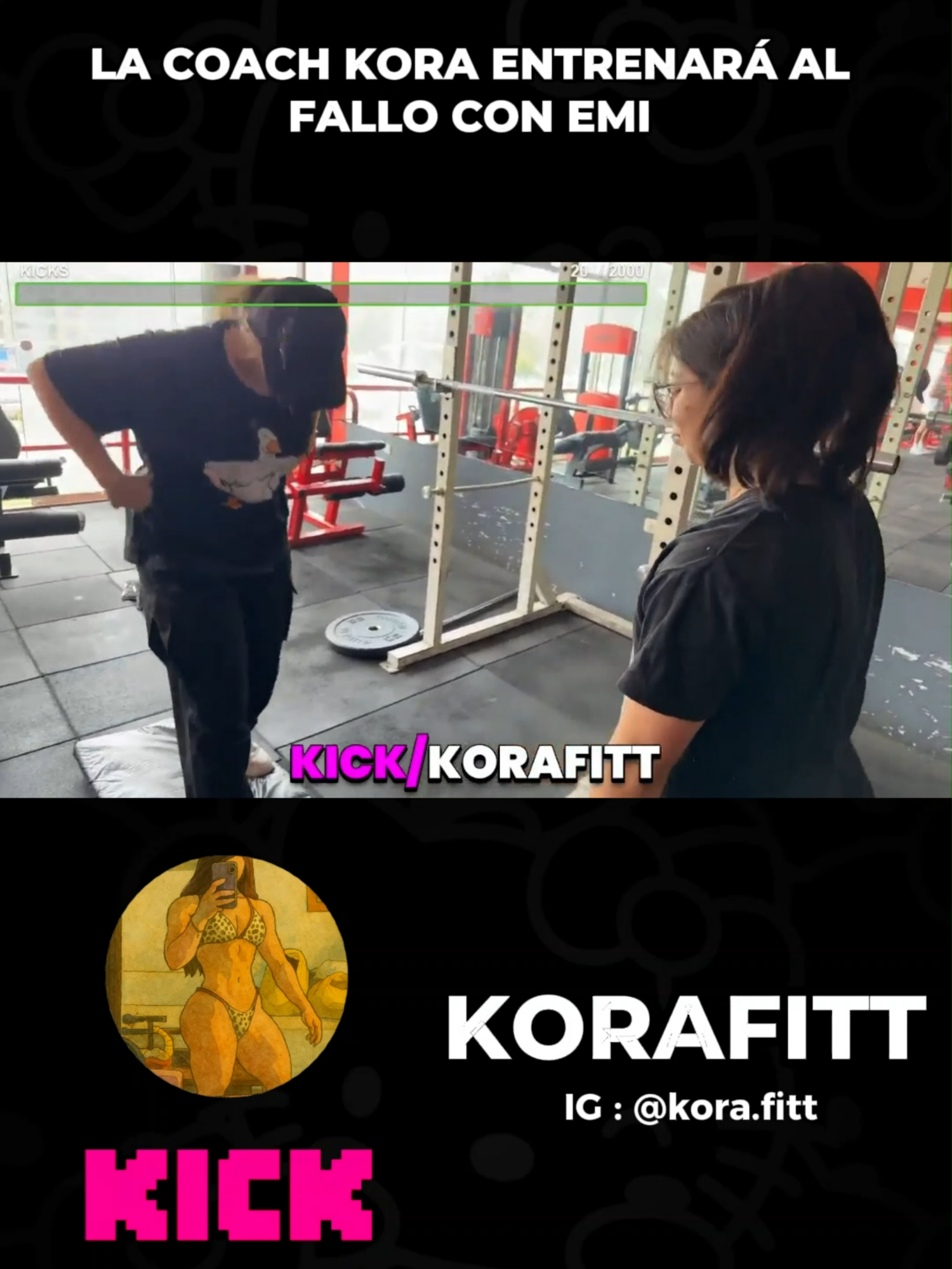 Koach con K de Korafitt 🥸 .  Tiktok : @kora.fitt  #kora.fitt #fyp #wellness #bodybuilders #kick #Fitness #work #gymmotivacion #girlfitness #kickperu💚 #stream #clips #gym #GymTok #fisicoculturismo #fyppppppppppppppppppppppp #emikukis #glogloking