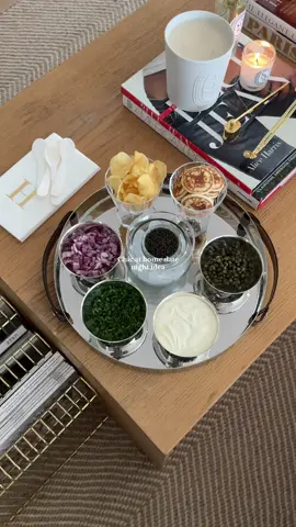 A chic little at home date night idea 🖤 obsessed w @marky’s & this little tray set up 