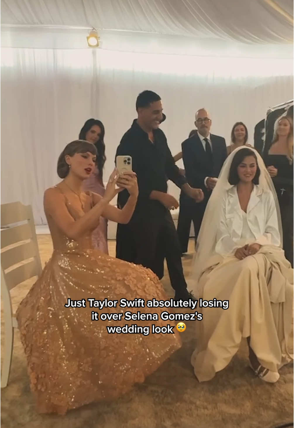 #TaylorSwift and #SelenaGomez continue to be #bestiegoals — including at her wedding to #BennyBlanco. 😍 #SwiftTok