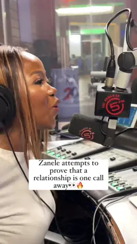 #5Drive @Zanele Potelwa claims that a relationship is one call away for her 📞 👀 @Nick Archibald , @Jude van Wyk and @Palesa Lemeke said prove it 👀! The Great Divide was: Are you single by choice or by circumstance?