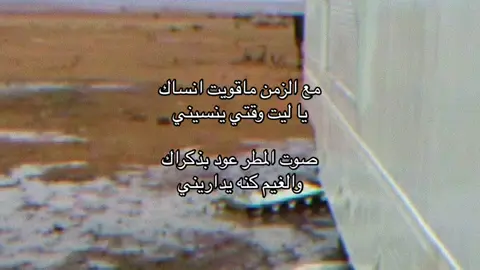 مع الزمن ما قويت أنساك يا ليت وقتي ينسيني صوت المطر عود بذكراك والغيم كنه يداريني #exsplore ، #foy ، #like ، #قصيدة ، #شيلات ، #اكسبلور ، #لايك ، #فولو ، #غريب_ال_مخلص ، #بدو ، #امطار 