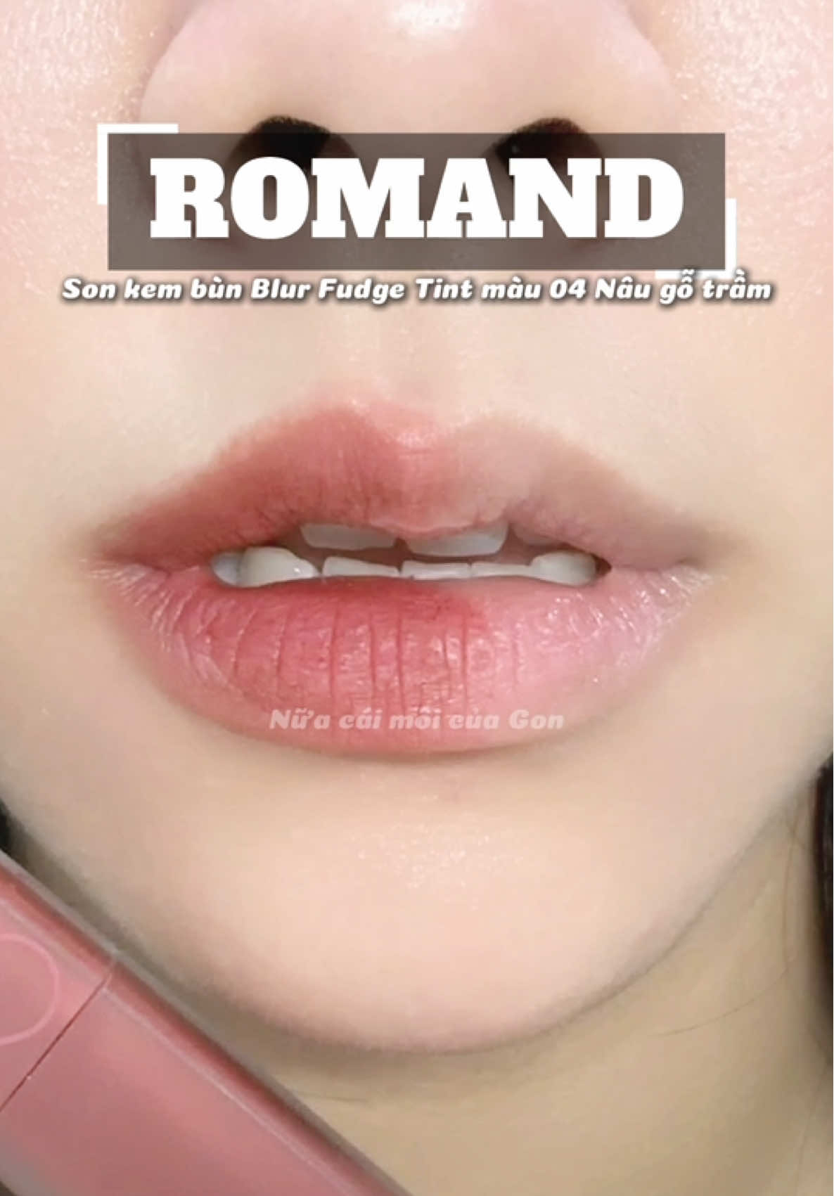 Son kem bùn Romand Blur Fugde Tint màu 04 Nâu gỗ trầm nha chị em #goclamdep #swatchson #romand #nuacaimoicugon 