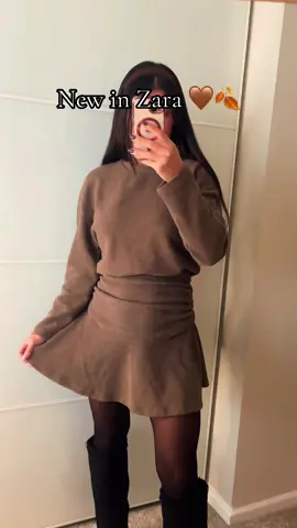 New in Zara, how cute is this dress for autumn 🥹🤎🍂 #zara #fallfashion #OOTD #newin #fyp 