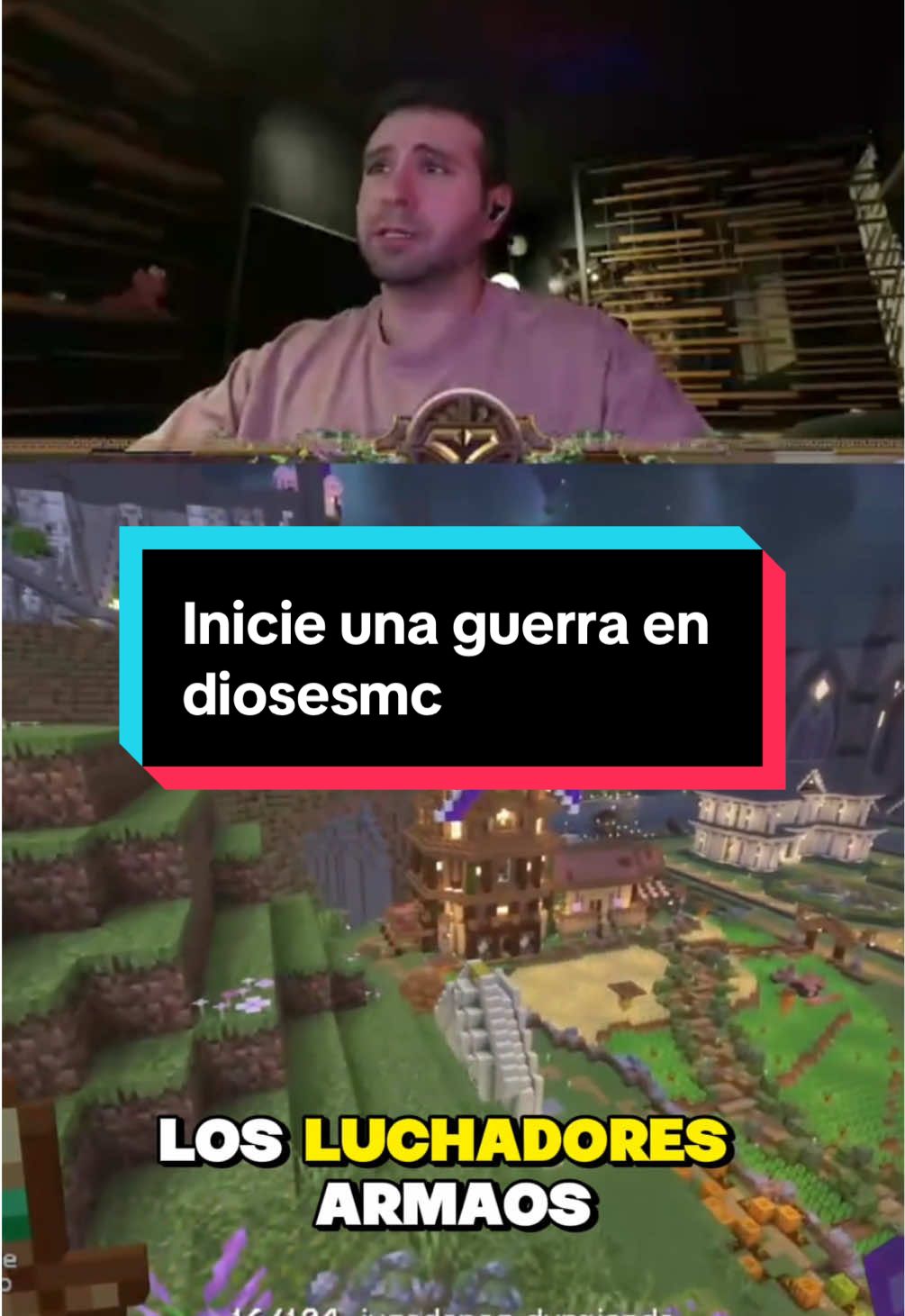 Creo que inicie una guerra entre el clan de @VEGETTA777 y @Willyrex #Minecraft #lobosnocturnos #español #foryoupage 