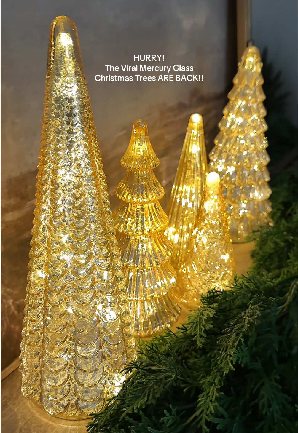 These stunning Mercury glass Christmas trees are back & are sure to sell out fast! Hurry & grab them before they’re gone! ✨🎄 @QVC, Inc  #christmasdecor  #tiktokshopfalldealsforyou  #tiktokshopblackfriday  #TikTokShopCyberMonday  #tiktokshopcreatorpicks 