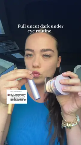Replying to @Gherkin Bag THEEEEE routine @tarte cosmetics #undereye #darkcircles #makeup 