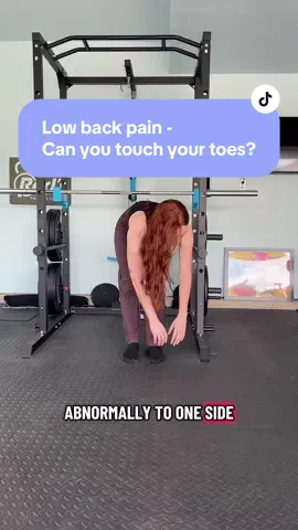 The test may only take a few seconds - but there is a lot of great information that can come from it. #lowbackpain #pt